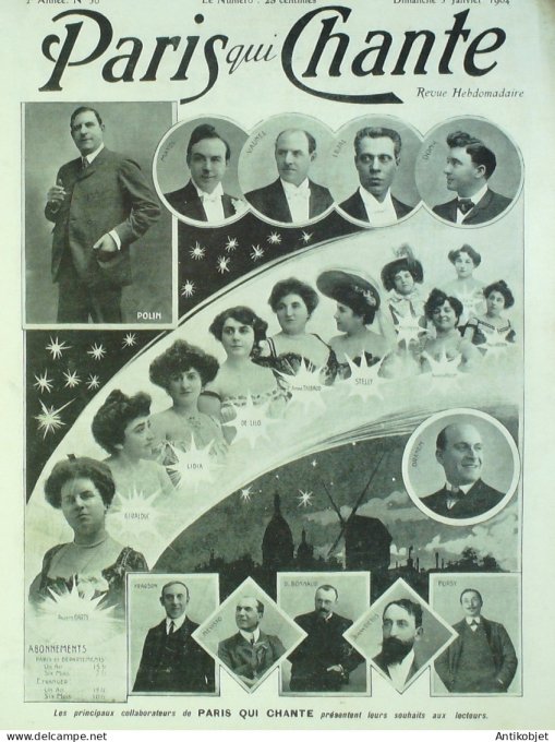 Paris qui chante 1904 #50 Paula Brébion Bérard Dantès Sance Polin
