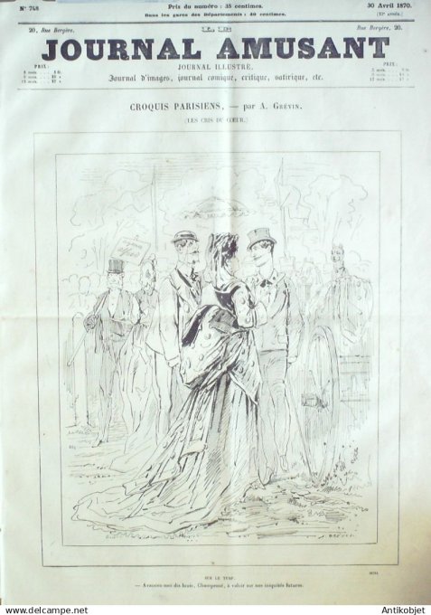 Le Journal Amusant 1870 #  748 Cocottes par Damourette
