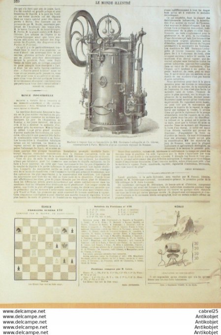 Le Monde illustré 1864 n°370 Pologne Litchewick Mexique Chapultepec Japon Ambassadeurs Locomobile He