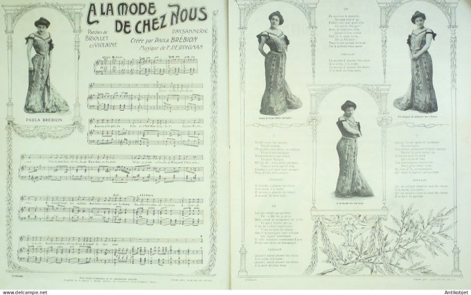 Paris qui chante 1904 n° 50 Paula Brébion Bérard Dantès Sance Polin