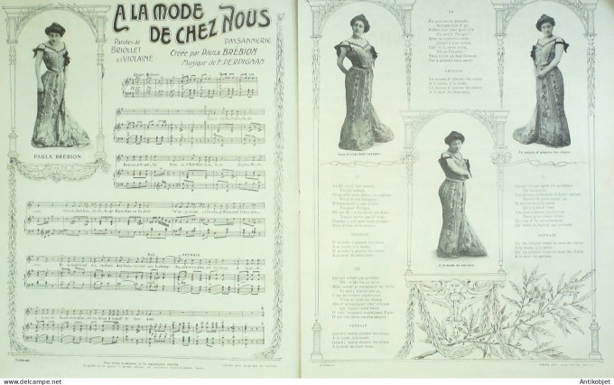 Paris qui chante 1904 #50 Paula Brébion Bérard Dantès Sance Polin