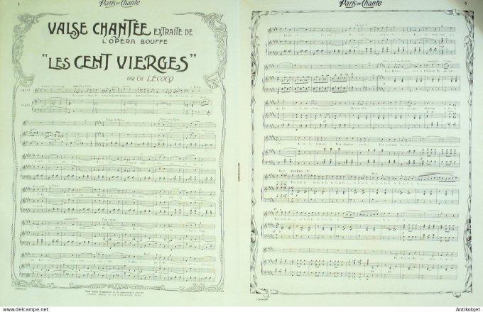 Paris qui chante 1904 n° 50 Paula Brébion Bérard Dantès Sance Polin