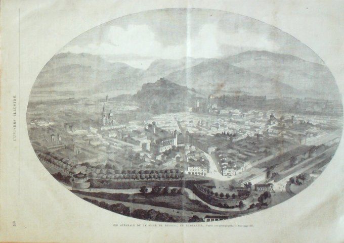 L'Univers illustré 1866 # 549 Italie Lombardie Bresclin Autriche Insbruck Radetzky