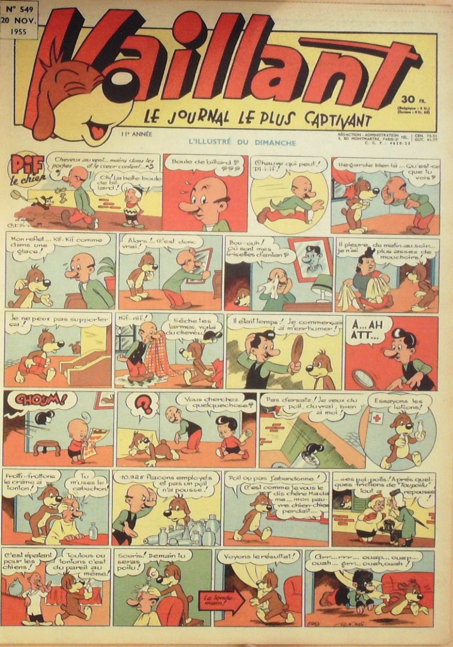 PIF Vaillant 1955 n°549 Capitaine Cormoran Pif le chien