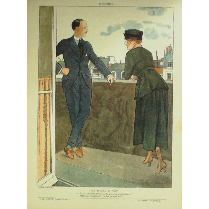 La Baionnette 1916 n°054 (Question des loyers) ORDNER FABIANO BRANLY POULBOT CAPY