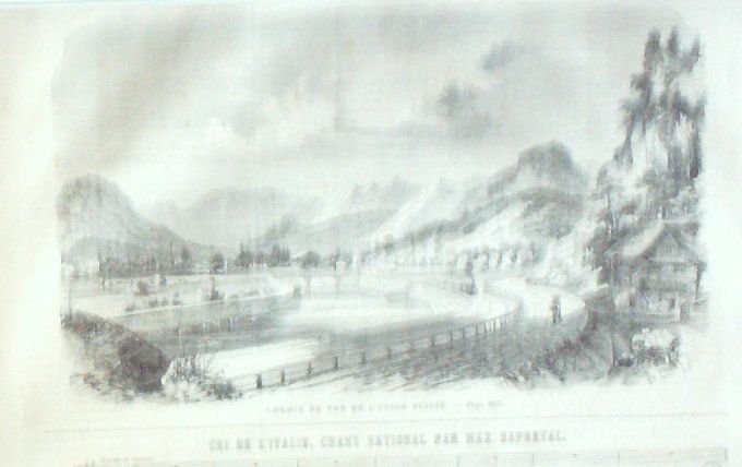 L'Univers illustré 1859 #  54 prince Alexandre Couza Suisse chemin de fer Ary Scheffer