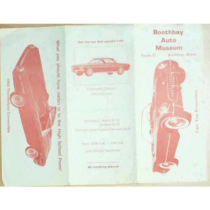 Catalogue BOOTHBAY AUTOMOBILE MUSEUM 1938