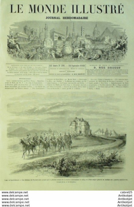 Le Monde illustré 1868 n°598 Metz (57) Saint-Rémy (13) Lannemezan (65) Frédéric Mistral