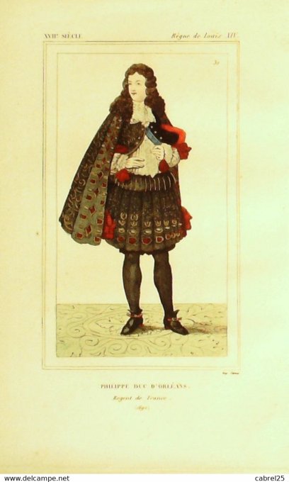 Philippe Duc D'orleans Régent De France 1692 17ème 1852
