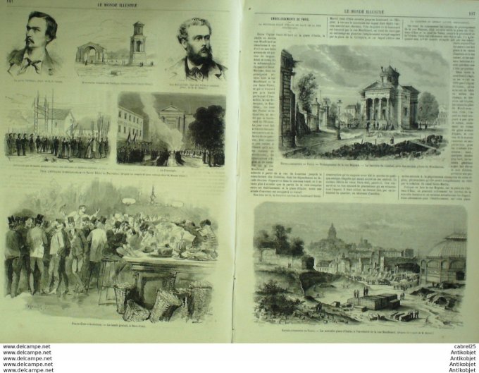 Le Monde illustré 1868 n°598 Metz (57) Saint-Rémy (13) Lannemezan (65) Frédéric Mistral