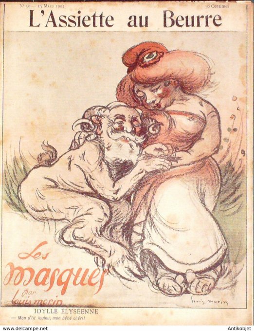L'Assiette au beurre 1902 #  50 Les Masques Morin Louis