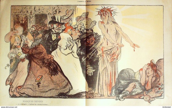 L'Assiette au beurre 1902 #  50 Les Masques Morin Louis