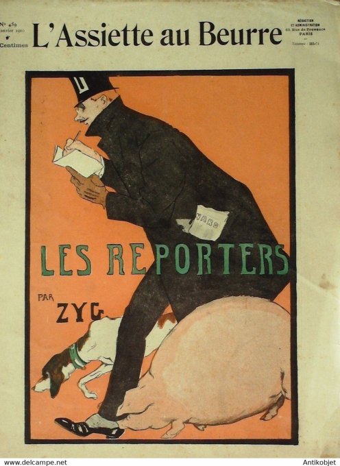 L'Assiette au beurre 1910 n°459 Les Reporters Zyg