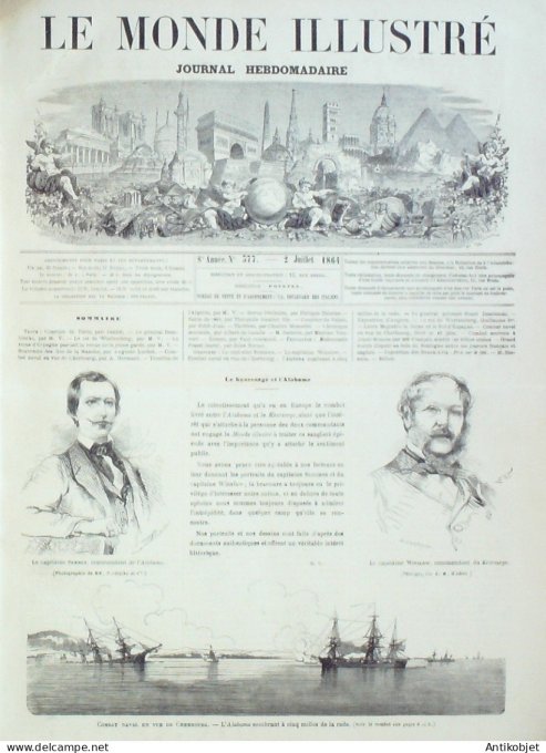 Le Monde illustré 1864 n°377 Cherbourg (50) Angers (49) Espagne Valdemoro Algérie Oran