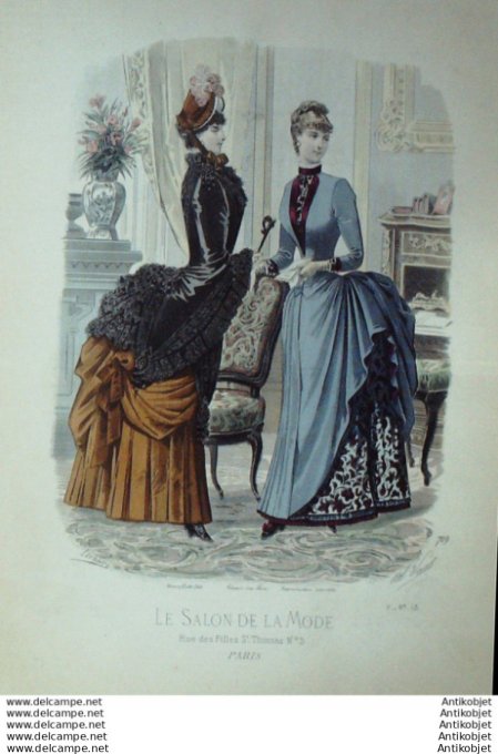 Gravure Mode Salon 1884 #  709 (Old Fashion plate)
