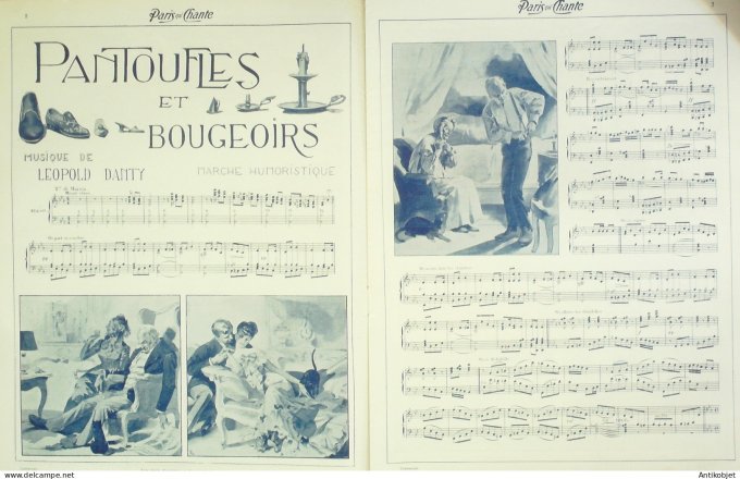 Paris qui chante 1903 n° 48 Bordo Dranem Diéterle ,Cassive Germain Duluc Garbagni