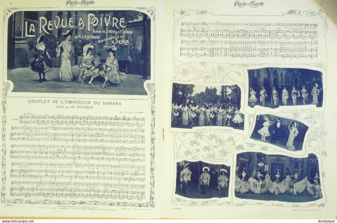 Paris qui chante 1903 n° 48 Bordo Dranem Diéterle ,Cassive Germain Duluc Garbagni