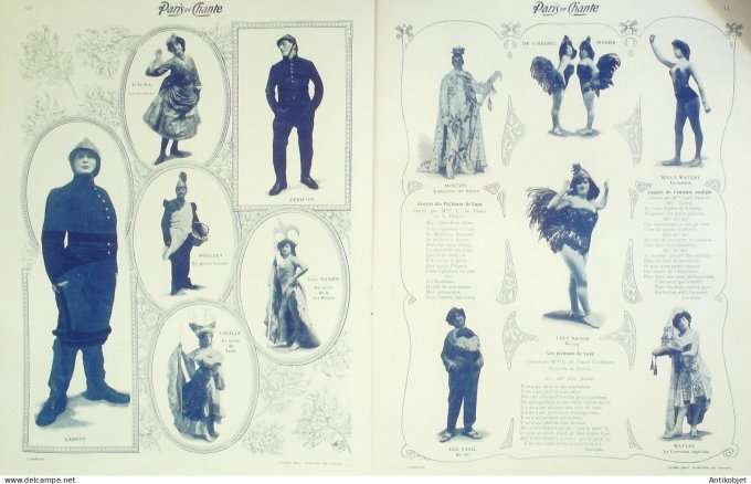 Paris qui chante 1903 #48 Bordo Dranem Diéterle ,Cassive Germain Duluc Garbagni