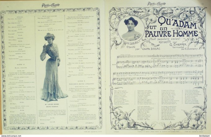 Paris qui chante 1903 #48 Bordo Dranem Diéterle ,Cassive Germain Duluc Garbagni