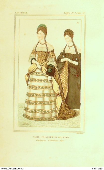 De Bourbon Marie Françoise Duchesse Orleans 17ème 1852