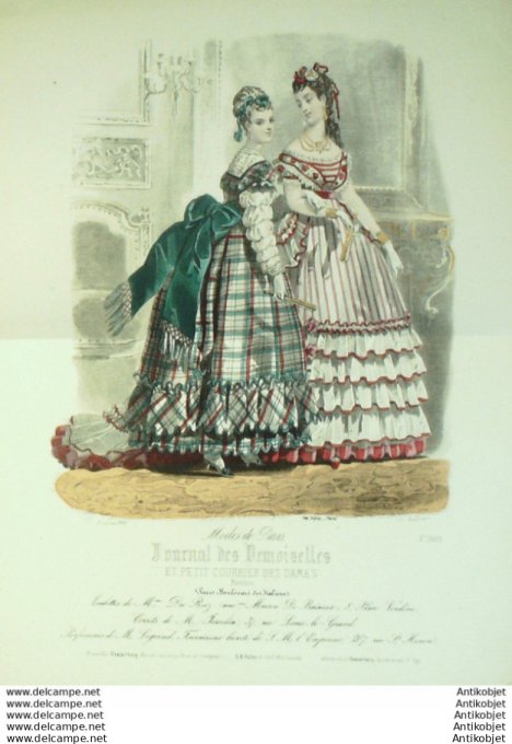 Journal de Demoiselles 1869 # 3683 (Maison Du-Riez) Gd format