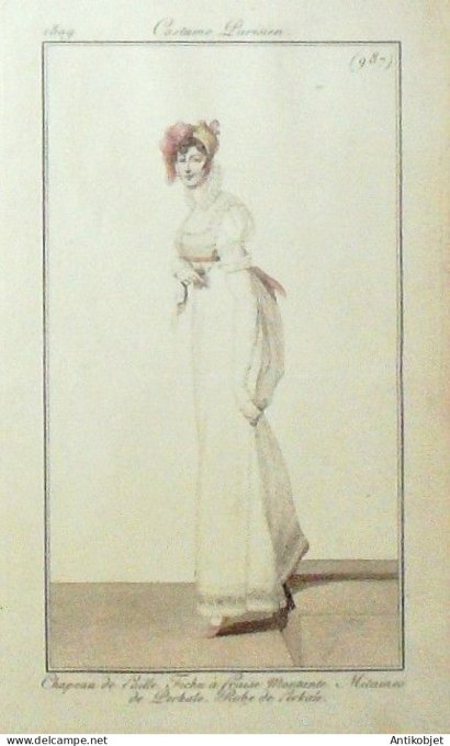 Gravure de mode Costume Parisien 1912 pl.016 BOUTET de MONVEL Bernard