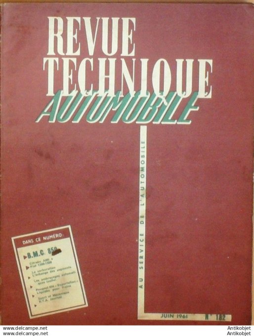 R.T Automobile Citroën Ami 6 Volkswagen 1500 B.M.C 850 Fiat 1300 1500 182 # 1961
