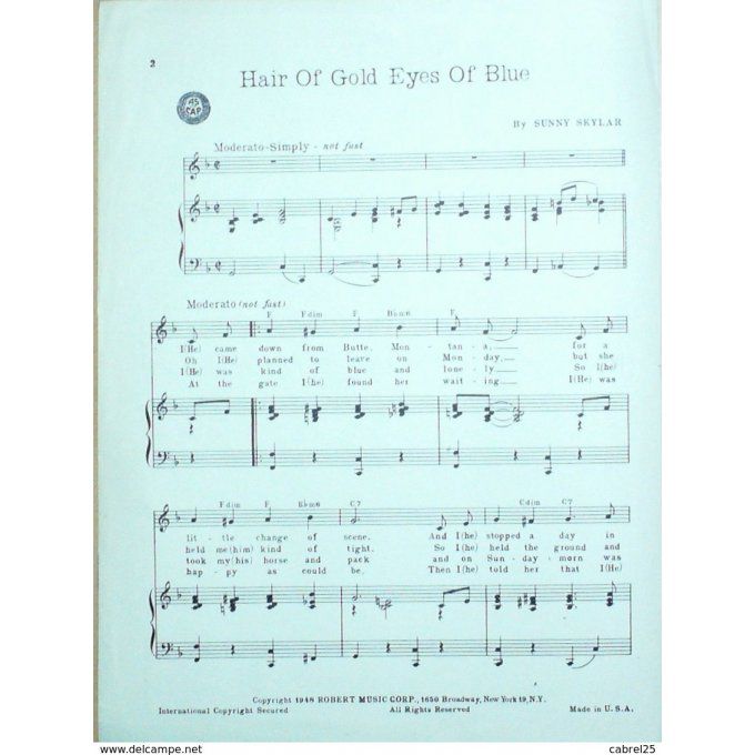 SKYLAR SUNNY-HAIR of GOLD EYES of BLUE-1948