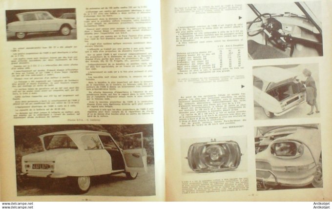 R.T Automobile Citroën Ami 6 Volkswagen 1500 B.M.C 850 Fiat 1300 1500 182 # 1961