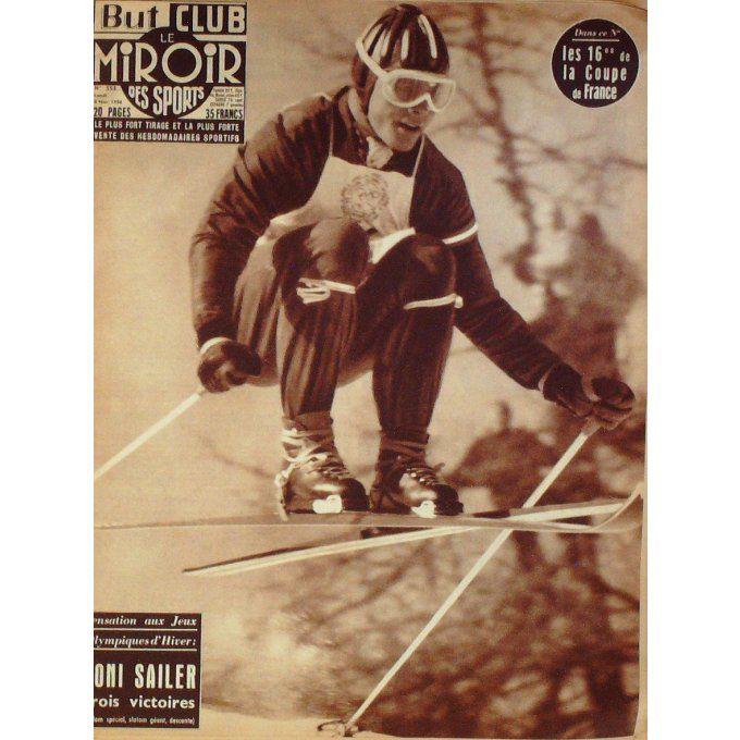 Miroir des Sports 1956 n° 553 6/02 BERTHOD SAILER PACE CABO DELCAUX JENKINS ALBRIGHT