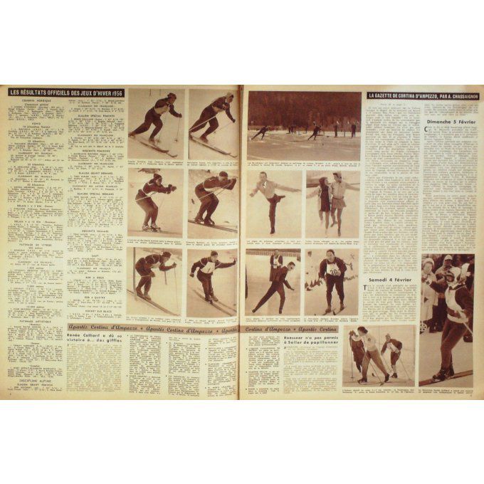 Miroir Des Sports 1956 #  553 6 Fév Berthod Sailer Pace Cabo Delcaux Jenkins Albright
