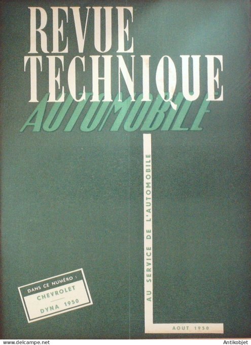 Revue Tech. Automobile 1950 Chevrolet Delahaye Bosch Rochester Autopulse