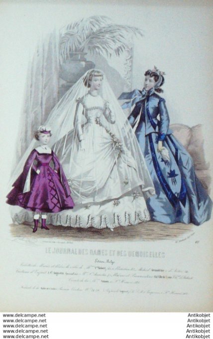 Journal des Dames Demoiselles 1865 # 811 (Maison Alexandrine) mariée