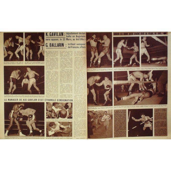 Miroir Des Sports 1956 #  554 13 Fév Dufraisse Gavilan Ballarin Angleterre Irlande