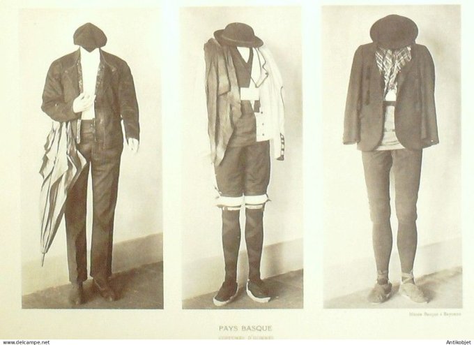 Nouvelle-Aquitaine Basque Bayonne (64)Paysans  par Ch.Massin XXème