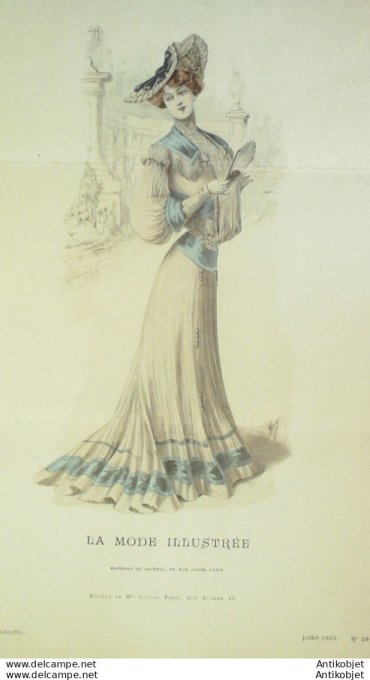 Gravure Mode illustree 1903 # 29 (Old Fashion plate) rare