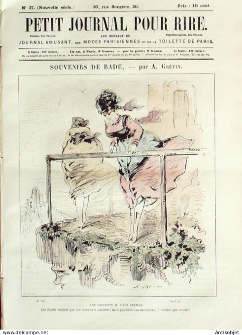 Petit journal pour Rire 1868 #   37 L'Ouverture de la chasse Cham