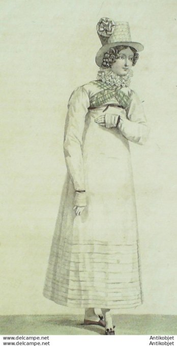 Gravure de mode Costume Parisien 1815 n°1501 Costume stylé