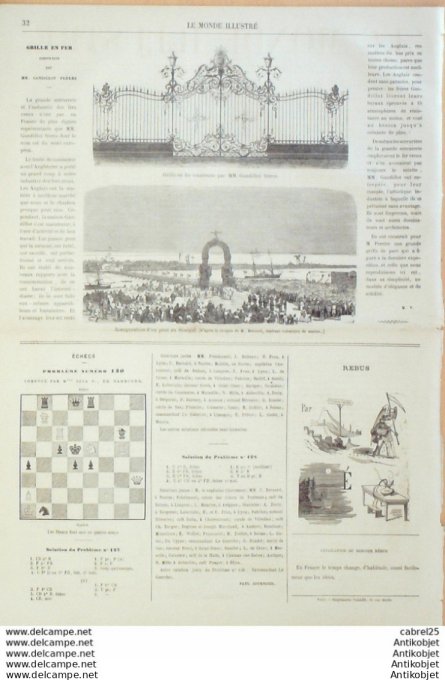 Le Monde illustré 1864 n°378 Bourges (18) Marseille (13) Algérie Ouled Nails Ain Ta Ouzara Arcachon 