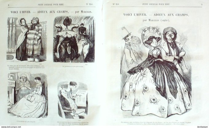 Petit journal pour Rire 1860 # 251 Pauv' jeune homme Grevin