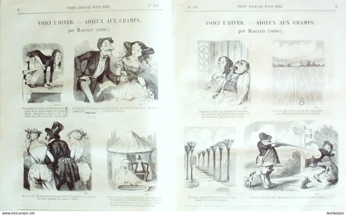 Petit journal pour Rire 1860 # 251 Pauv' jeune homme Grevin