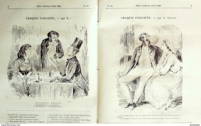 Petit journal pour Rire 1868 #   37 L'Ouverture de la chasse Cham