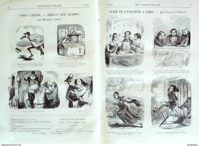 Petit journal pour Rire 1860 # 251 Pauv' jeune homme Grevin
