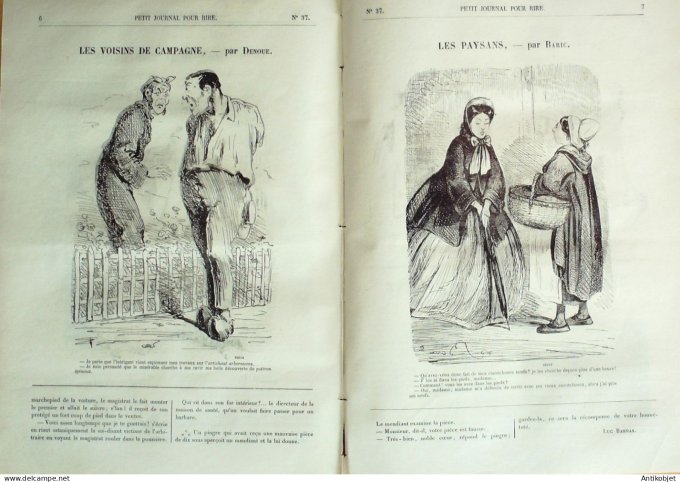 Petit journal pour Rire 1868 #   37 L'Ouverture de la chasse Cham