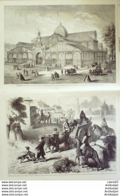 Le Monde illustré 1864 n°378 Bourges (18) Marseille (13) Algérie Ouled Nails Ain Ta Ouzara Arcachon 