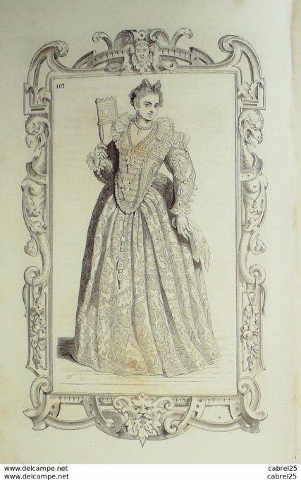 Italie Femme noble lors de fete publique 1859