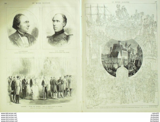 Le Monde illustré 1875 n°957 St Germain En Laye (78) Compiegne (60) Russie Duc Constantin Angleterre