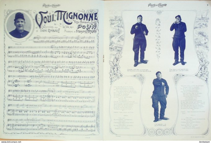 Paris qui chante 1904 n° 79 Dalbret Yvain Alma Rimbault Dickson Dranem Verse