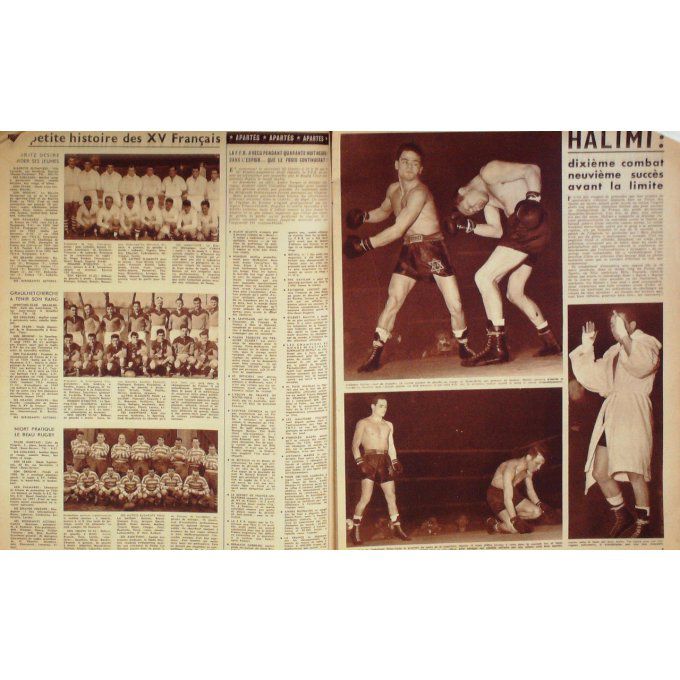 Miroir Des Sports 1956 #  556 27 Fév Bozon Panisset Lerda Anastasi Benedetto Atlan Her