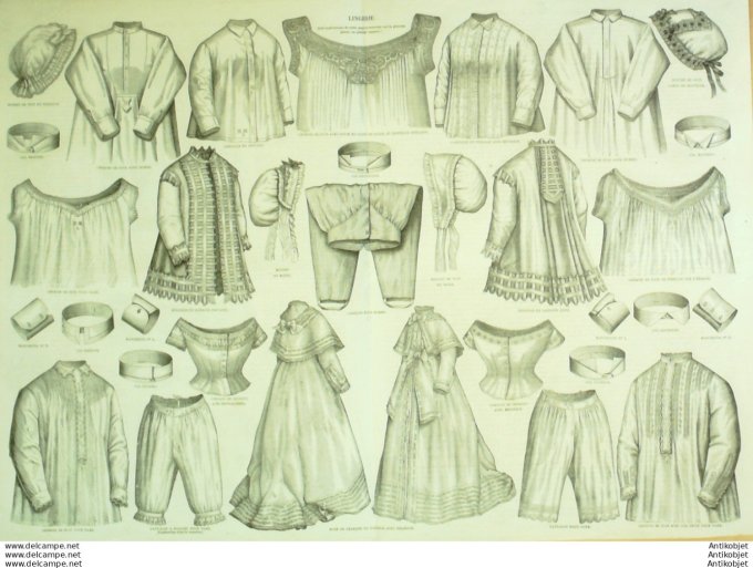 Gravure de mode La Mode illustrée (Lingerie)